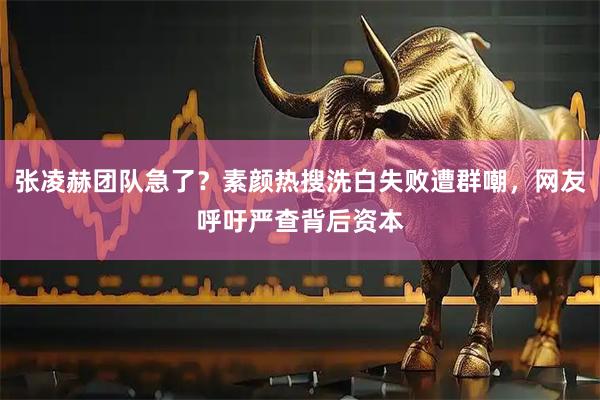 张凌赫团队急了?素颜热搜洗白失败遭群嘲,网友呼吁严查背后资本